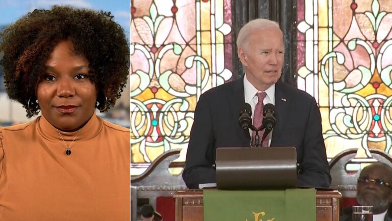 “Complete Hypocrisy”: Activist Bree Newsome Bass on Biden Fighting Racism While Funding Gaza Genocide