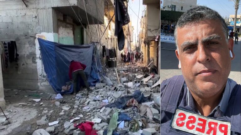 As Phone Line Breaks Up, Palestinian Journalist Akram al-Satarri Describes “Dire” Conditions in Gaza