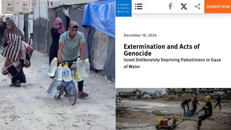 “Extermination & Acts of Genocide”: Human Rights Watch on Israel Deliberately Depriving Gaza of Water