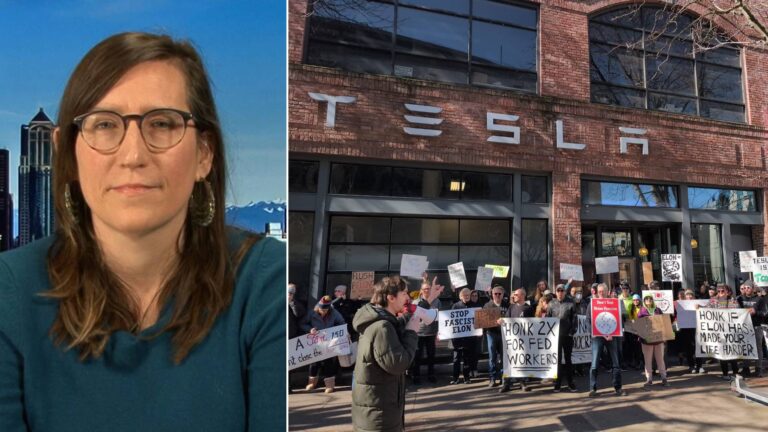 Tesla Takedown: Protests Grow Across the U.S. as Trump & Musk Brand Activists as Terrorists