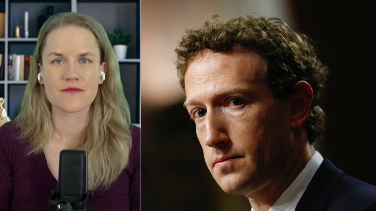 Facebook Whistleblower Frances Haugen: Breaking Up Meta’s Monopoly Would Improve Service, Safety
