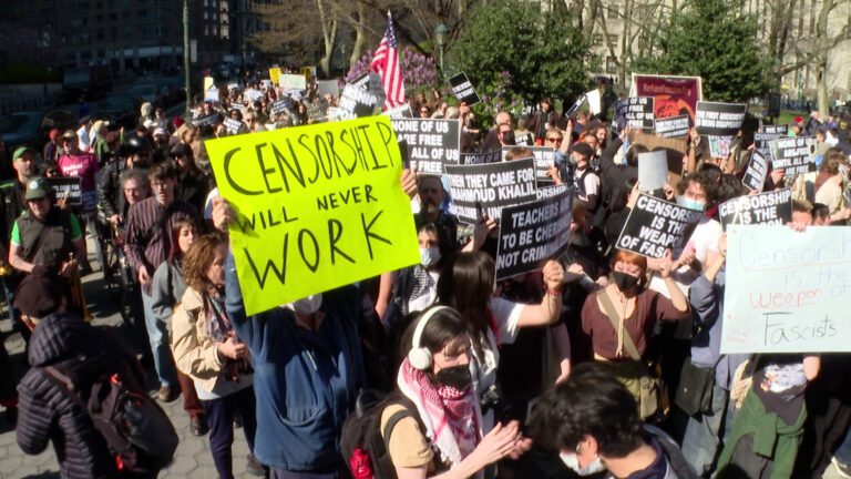 Protests in New York over Trump’s policies targeting universities