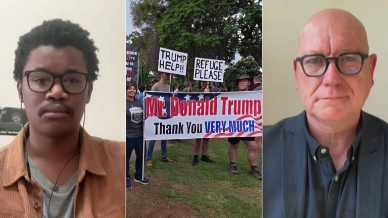 “Trump’s Fake Refugees”: As U.S. Welcomes White South Africans, Trump Falsely Charges “Genocide”