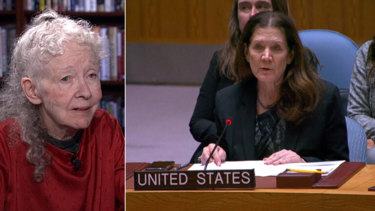 As U.S. Vetoes U.N. Gaza Ceasefire Resolution, Kathy Kelly & Veterans Enter 3rd Week of Hunger Strike