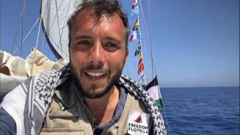 High Seas Update from Aid Ship Sailing to Gaza: Activists Vow to “Win Through Solidarity”