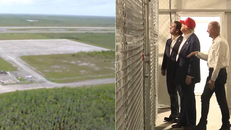 “Alligator Alcatraz”: Florida Activists Resist Everglades Migrant Jail as ICE Deaths Rise in U.S.