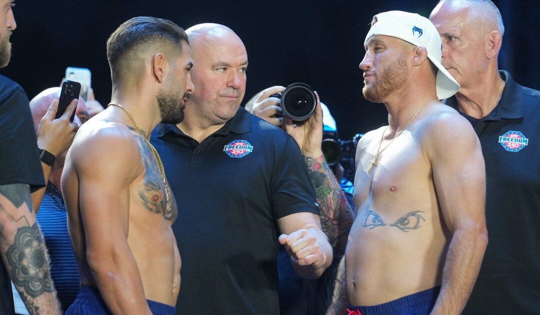LIVE: Ilia Topuria vs Justin Gaethje title fight at UFC Freedom 250