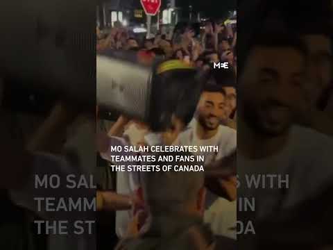 Mo Salah leads Egypt celebrations in Canada after World Cup win