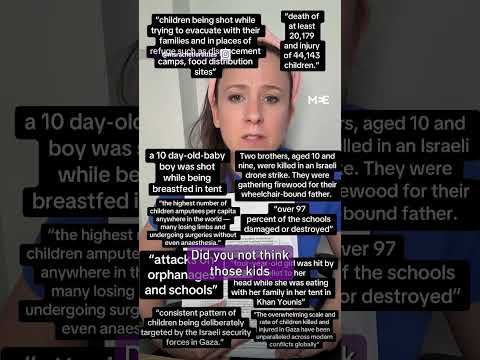 Ms Rachel calls out leaders for not protecting the children of Gaza