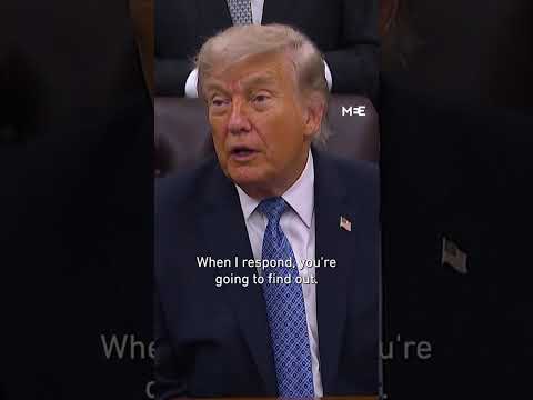 Trump declines to say whether US will respond to Iran drone attack