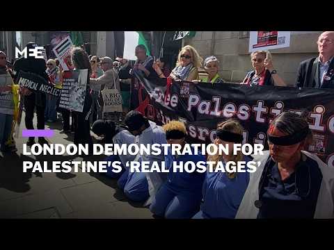 London protesters demand freedom for Palestine’s “real hostages”