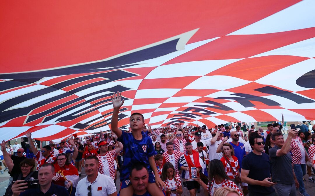 Croatia fans rock cowboy style in Dallas parade ahead of match with England