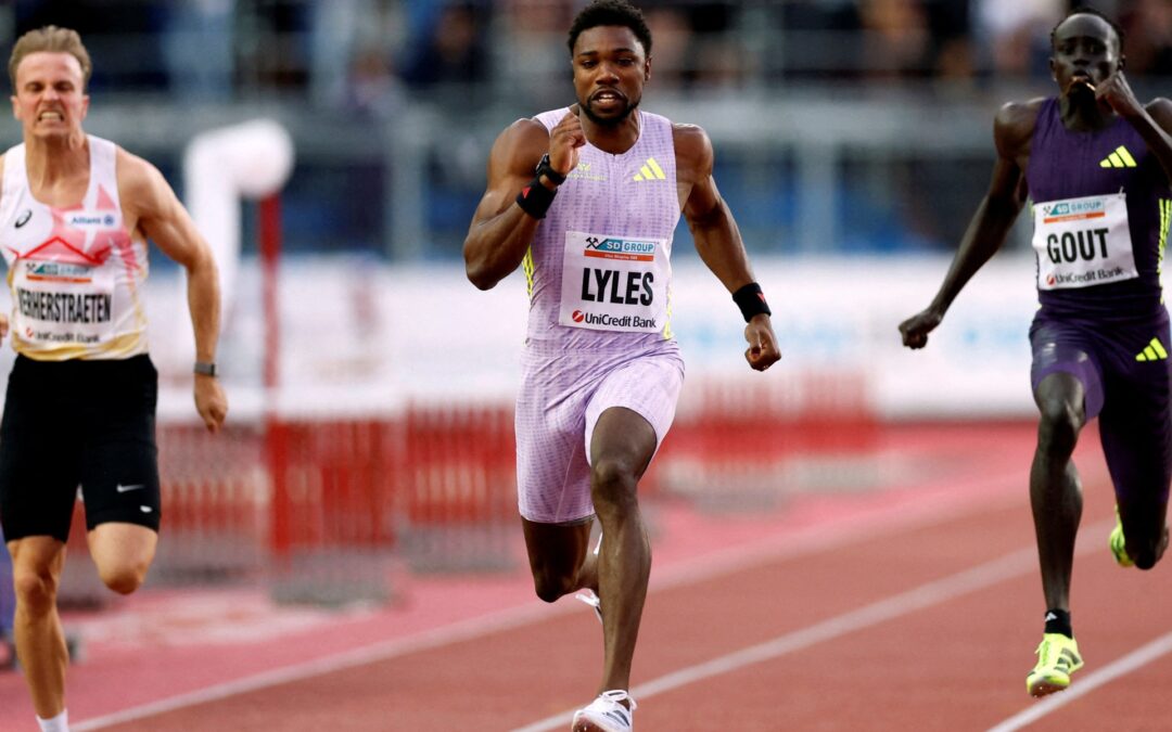 US sprinter Noah Lyles sets world best 150m time at Golden Spike meet