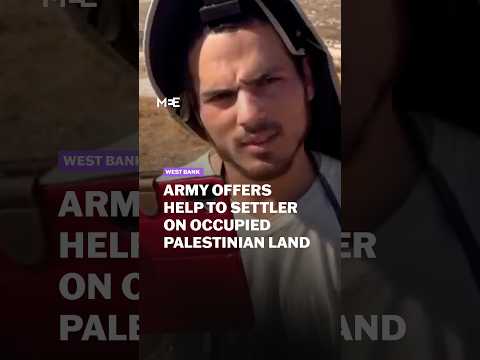 Israeli settler documents call with army while on occupied Palestinian land