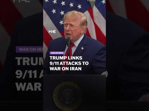 Trump links 11 September attacks to Iran war during 25th anniversary speech