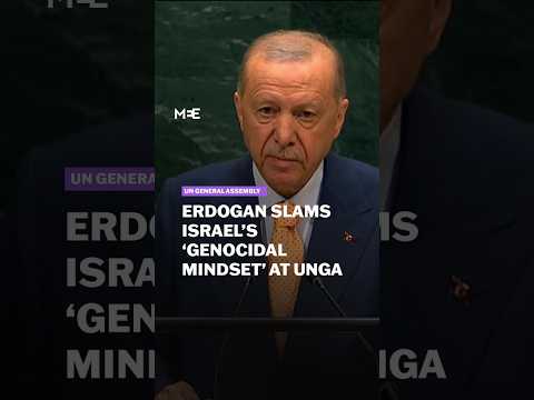 Turkish president slams Israel’s ‘genocidal mindset’ at UNGA