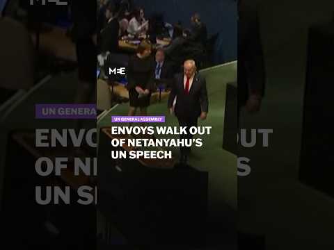 Dozens of envoys from across the world walk out of Netanyahu’s UN speech