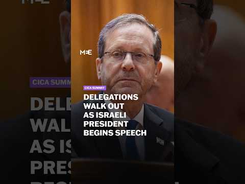Delegations walk out as Israeli president speaks at CICA summit